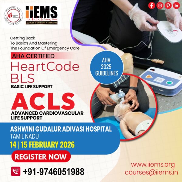 Don’t miss this chance! BLS and ACLS course at Gudalur Adivasi Hospital on Feb 14-15, 2026